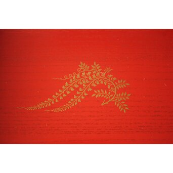 渡辺喜三郎 守屋松亭 合作 木製漆塗 藤蒔絵 御手許筥 3重盆 共箱　Q422 