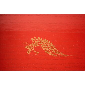 渡辺喜三郎 守屋松亭 合作 木製漆塗 藤蒔絵 御手許筥 3重盆 共箱　Q422 