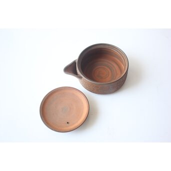 温故焼 清水温故作 松皮文宝瓶　P673 