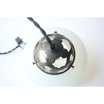 オパールセントガラス 雫型切子電笠　A598 