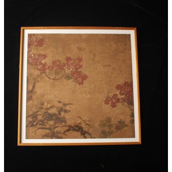 秋草古画 額装　Z1025 