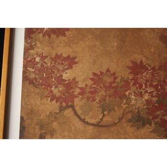 秋草古画 額装　Z1025 