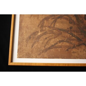 秋草古画 額装　Z1025 