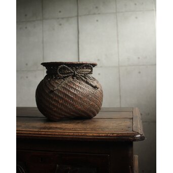 照雲作 竹花籠　U440 