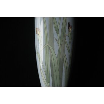 七宝焼 菖蒲文 花瓶　M505 