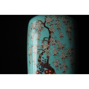七宝焼 花尽文 小花瓶　M506 