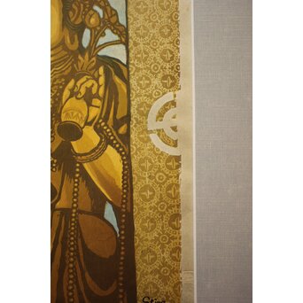 笠松紫浪 Shiro Kasamatsu 長谷観音 鎌倉 木版画 額装　Z1045 