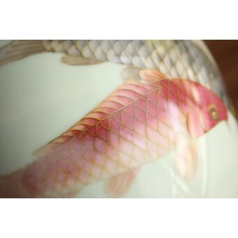 七宝細工 鯉 花瓶　M511 