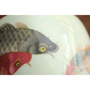 七宝細工 鯉 花瓶　M511 
