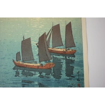 吉田博 木版画 光る海「瀬戸内海集」より　Z1046 