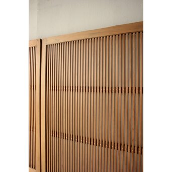 白木クリアガラス格子戸 2枚1組　L1238 