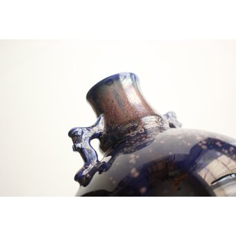 匋雅堂 陶雅堂 小森忍 窯変花瓶　P679 