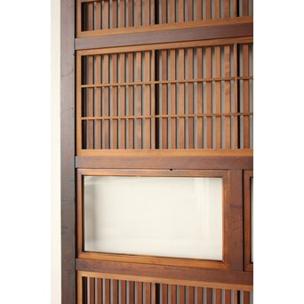 障子枠付 クリアガラス格子戸 2枚1組　L1240 