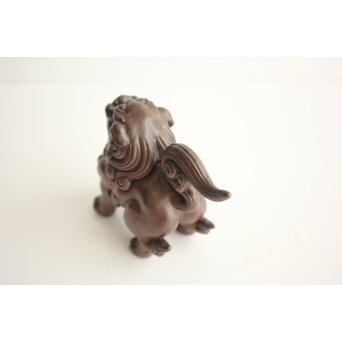 西村春湖 獅子 備前 香炉　P680 