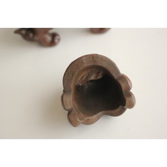 西村春湖 獅子 備前 香炉　P680 