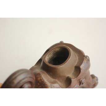 西村春湖 獅子 備前 香炉　P680 