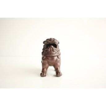 西村春湖 獅子 備前 香炉　P680 