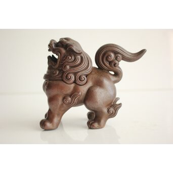 西村春湖 獅子 備前 香炉　P680 