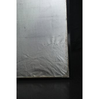 鶴松画 銀地六曲屏風半双　Z1060 