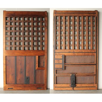 鉄金具 堅牢升格子蔵戸　W0302