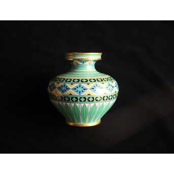 中国漆作家 沈福文 より松田権六への寄贈品 唐物七宝花瓶　Y077
