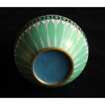 中国漆作家 沈福文 より松田権六への寄贈品 唐物七宝花瓶　Y077 