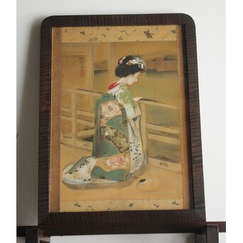 梶原緋佐子 美人画 額装　Z1067 