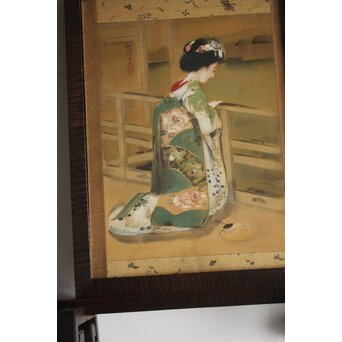 梶原緋佐子 美人画 額装　Z1067 