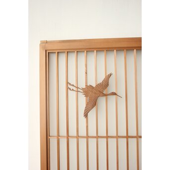小型 鶴亀松 小窓 書院 2枚1組　R0595 