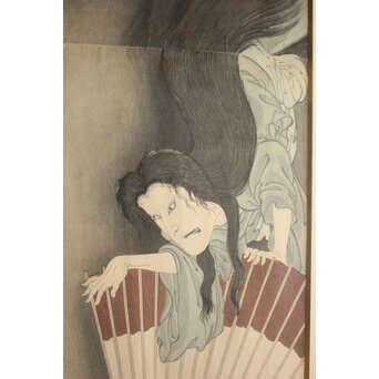 豊原国周 Kunichika 皿屋舗化粧姿見 木版画　Z1072 