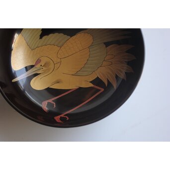 梶川 蒔絵 鶴椀 ５客　Q424 