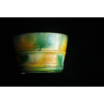 珉平焼 三彩盃　P684 